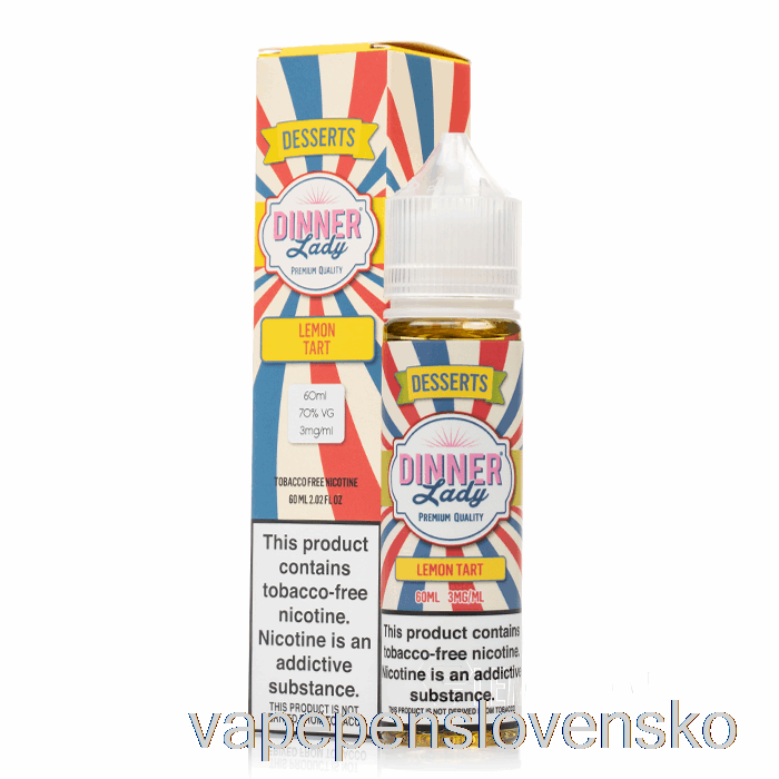 Citrónový Koláč - Vape Dinner Lady - 60ml 3mg Vape Shop Bratislava